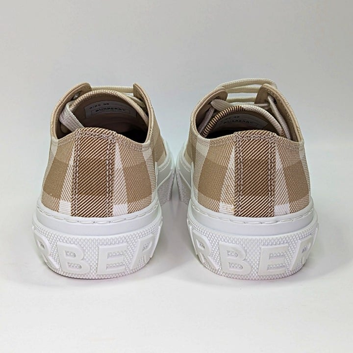Burberry Women's Jack Checked Low Top Sneakers Size 36 (MSRP $675)