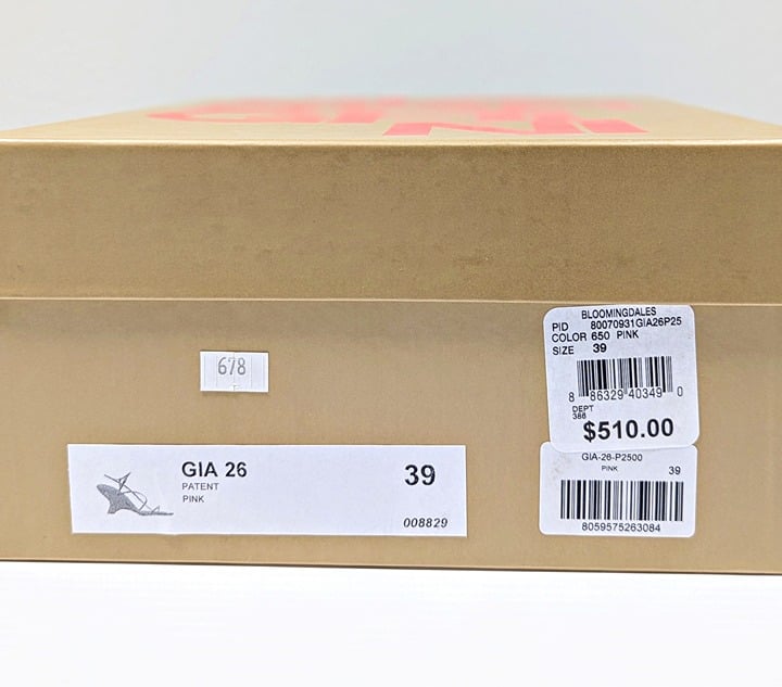 Gia Borghini Women's Gia 26 Strappy Wedge Sandals Pink Size 39 IT (MSRP $510)