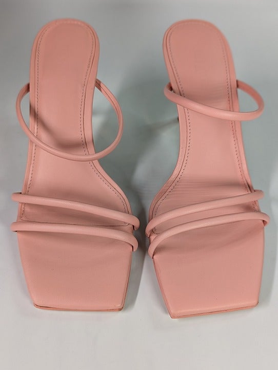 Cult Gaia Women's Lydia Square Toe Strap High Heel Sandals Size 37 (MSRP $428)