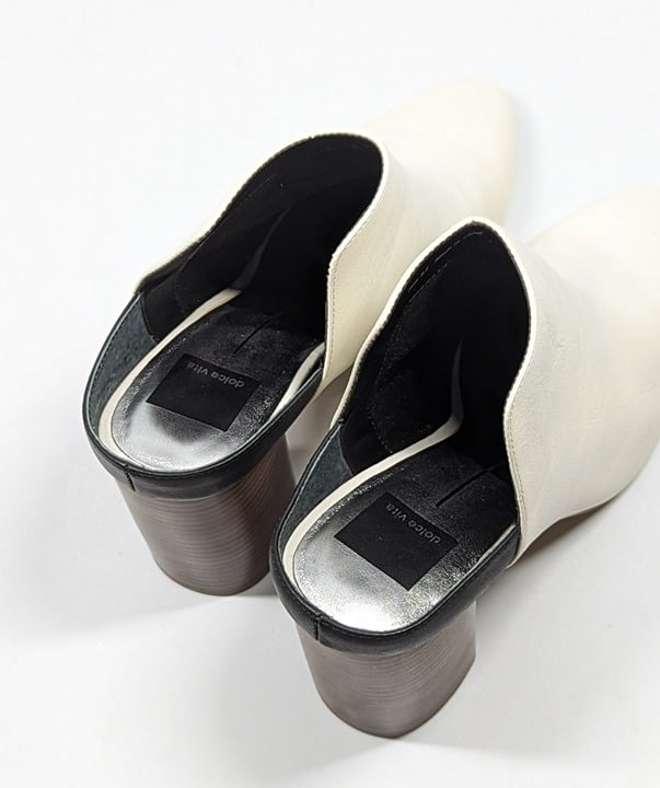 Dolce Vita Women's Renly White Leather Round Toe Block Heel Size 8.5 (MSRP $150)