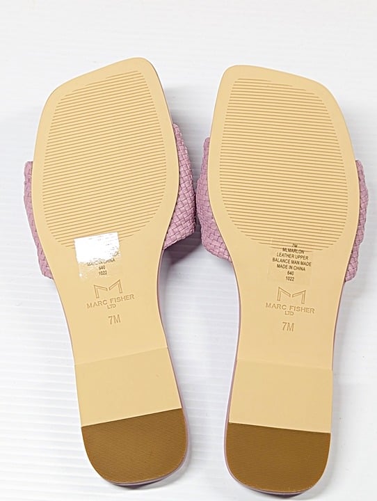Marc Fisher LTD. Women's Marlon Slip On Woven Slide Sandals Size 7 (MSRP $130)