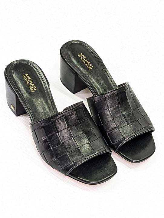 Michael Kors Women's Ingrid Woven Mid-Heel Mule Sandals Size 7 (MSRP $155)