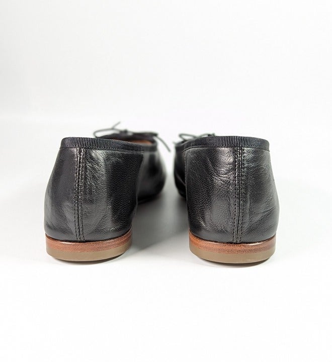 Mansur Gavriel Women's Dream Black Leather Ballerina Flats Size 37 (MSRP $395)