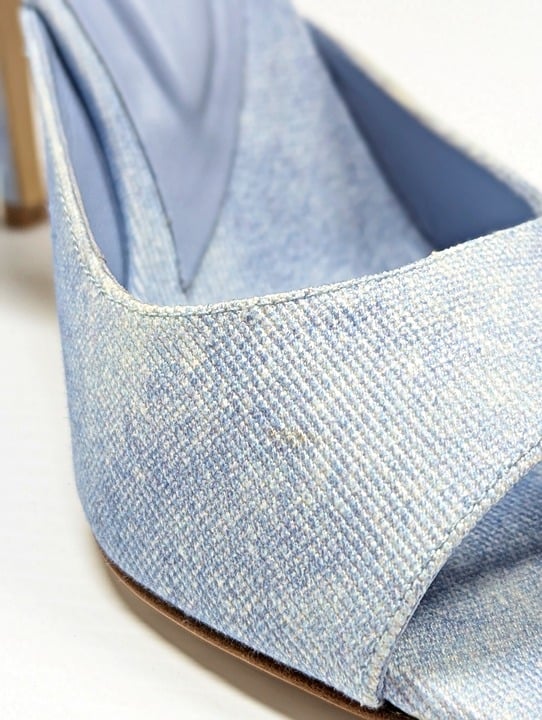 Gia Borghini Perni 04 Women's Denim High Heels Mules Size 40 IT (MSRP $615)