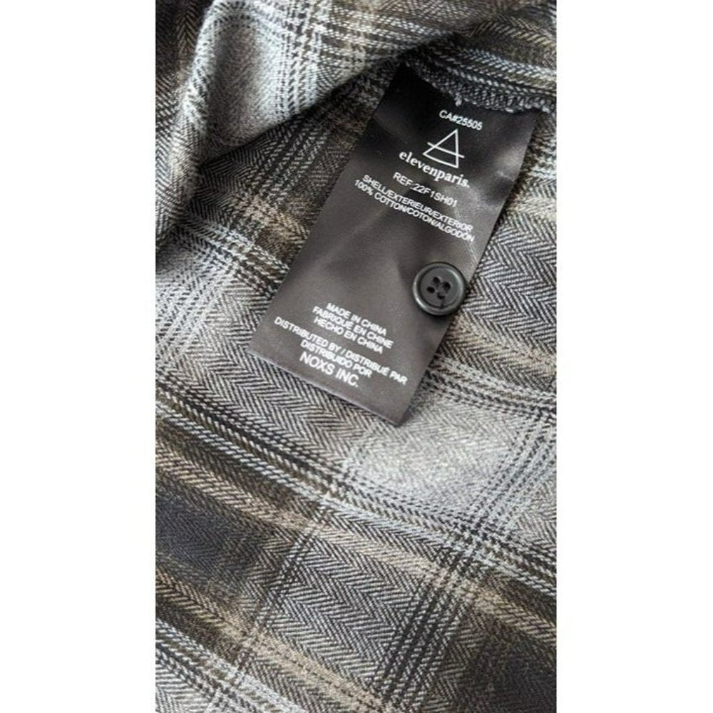 Eleven Paris Men's Checked Regular Fit Colorblock Shirt Size S (MSRP $125)