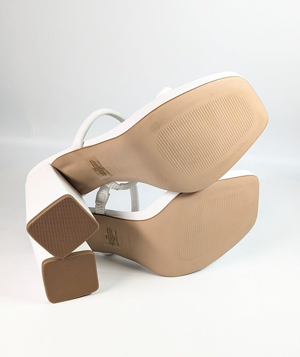 Steve Madden Women's Polly Square Toe Heel Platform Sandals Size 7.5 (MSRP $100)