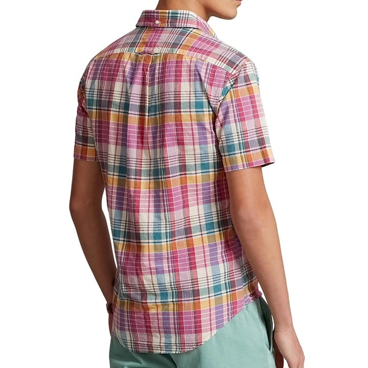 Polo Ralph Lauren Men's Classic Fit Madras Poplin Popover Shirt Size L MSRP $148