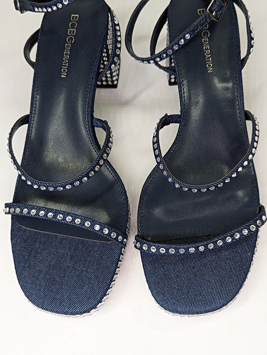 BCBGeneration Lissena-2 Women's Rhinestones Platform Sandals Size 9.5 MSRP $109