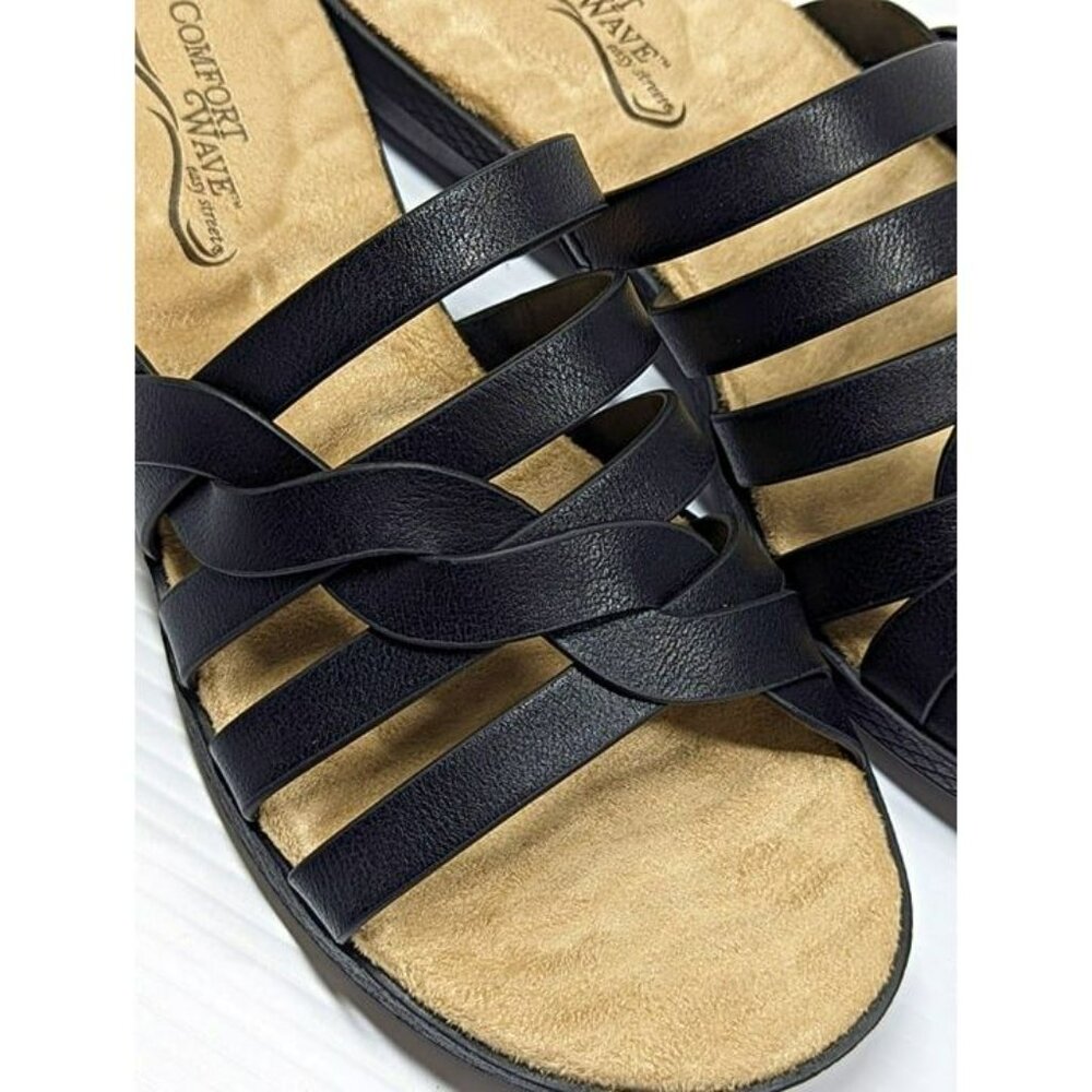 Easy Street Comfort Wave Sheri Women's Slide Sandals Black Size 5.5 M