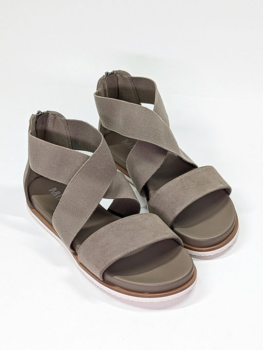 MIA Women's Valuna Flat Strappy Sandals Taupe Size 8.5 (MSRP $49)
