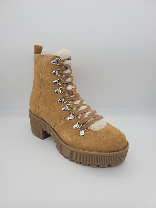 Aqua Women's Grady Sherpa Lined Combat Boots Size 9 (MSRP $148)