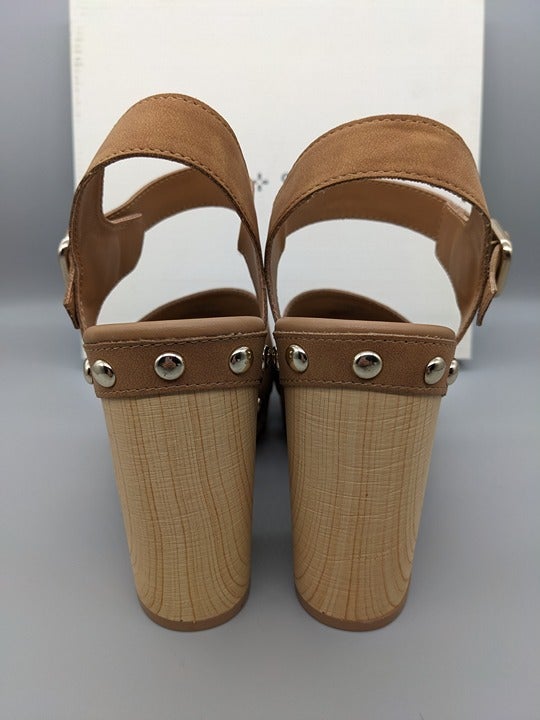Sun + Stone Delestep Women's Dress Platform Sandals Beige Size 9 M