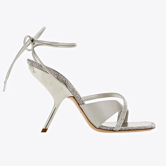 Ferragamo Women's Allegra Embellished High Heel Sandals Size 8 (MSRP $1,450)