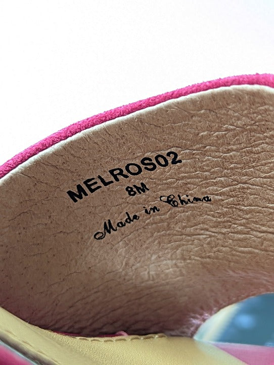 Donald Pliner Women's Toe Loop Block Heel Slide Sandals Pink Size 8 (MSRP $198)