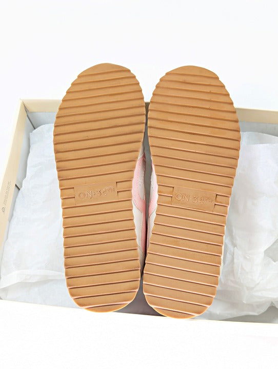 On 34th Women's Madisonn Colorblock Sneakers Tan/Pink/Bone Size 5 (MSRP $80)