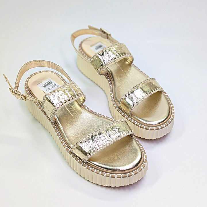 Dolce Vita Daiya Women's Metallic Platinum Platform Sandal Size 10 (MSRP $130)