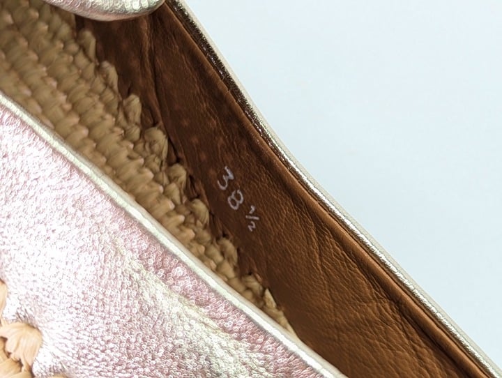 Clergerie Irmis2 Women's Gold Leather Espadrille Flats Size 8 (MSRP $345)