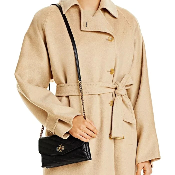 Tory Burch Kira Chevron Quilted Leather Crossbody Chain Wallet (MSRP $348)