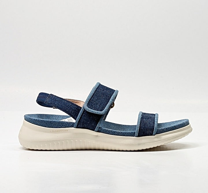Cole Haan Meritt Women's Zerogrand Denim Platform Sandals Size 8 (MSRP $175)