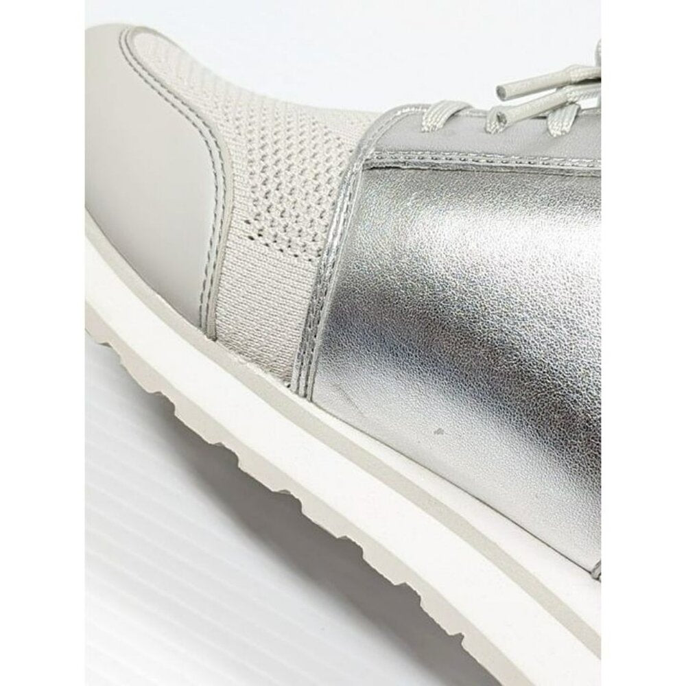 Michael Kors Women's Dash Knit Trainer Sneakers Silver Size 9.5 M (MSRP $165)