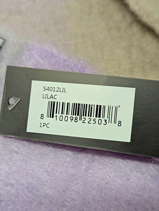 Marcus Adler Women's Cozy Plaid Scarf with Fringe-Trim Lilac O/S (MSRP $55)