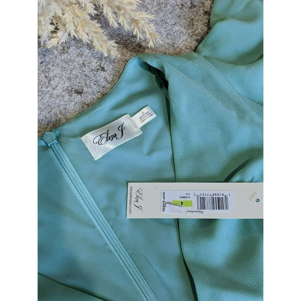 Eliza J Faux-Wrap Ruffled Maxi Dress Size 4 (MSRP $168)
