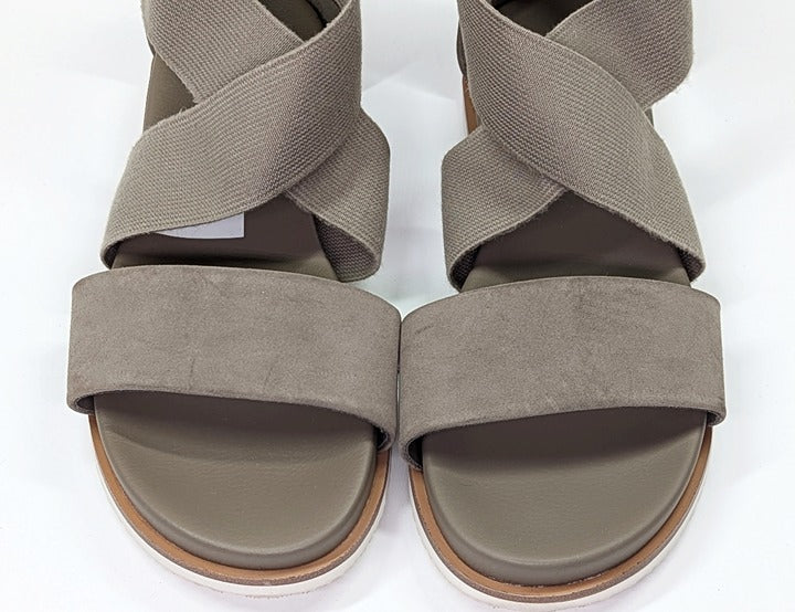 MIA Women's Valuna Flat Strappy Sandals Taupe Size 8 (MSRP $49)