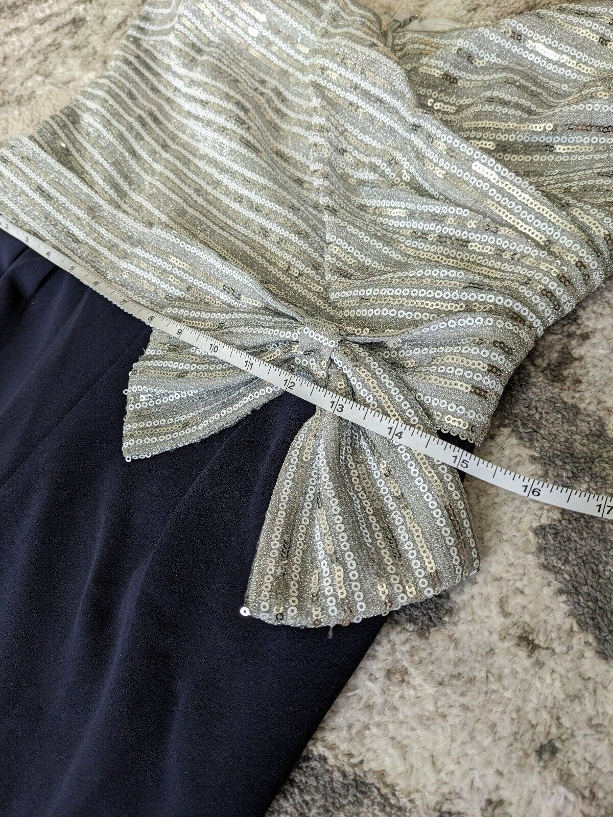 Lauren Ralph Lauren Women's Long Jumpsuit Metallic Sequin Top Size 8 (MSRP $260)