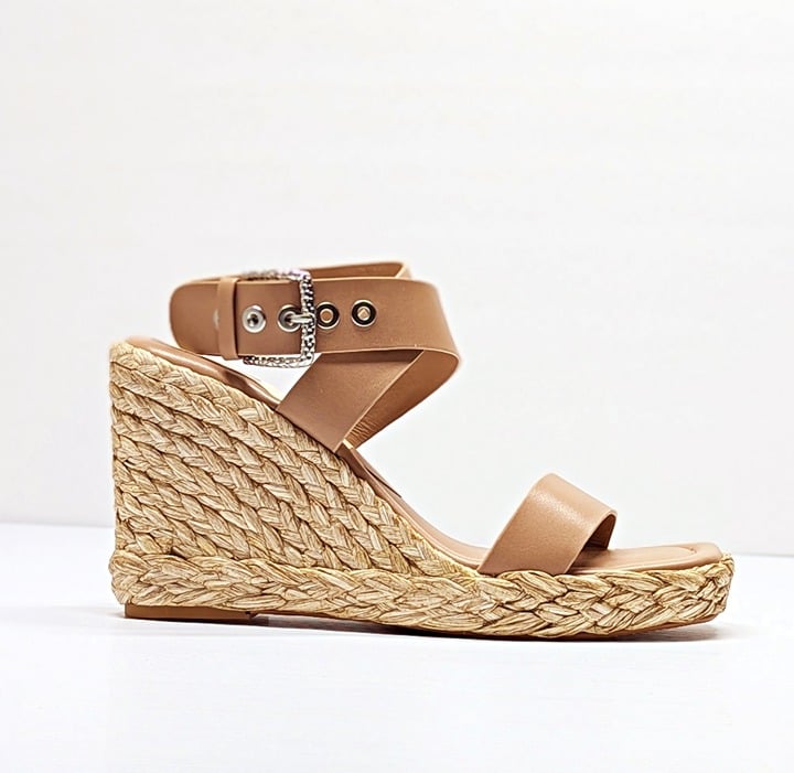 Dolce Vita Women's Aldona Cafe Leather Wedge Sandal Size 9 (MSRP $130)