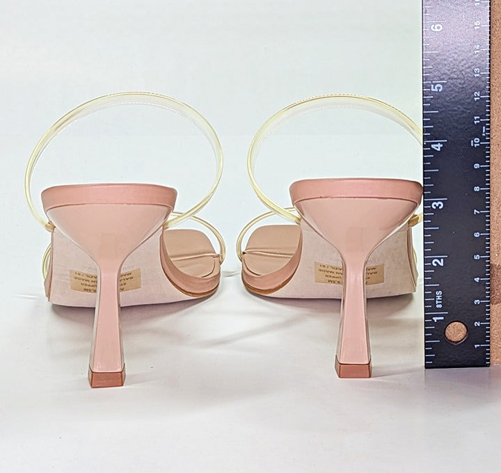AQUA Women's Kyle High Heel Slide Clear Sandals Size 9.5 (MSRP $128)