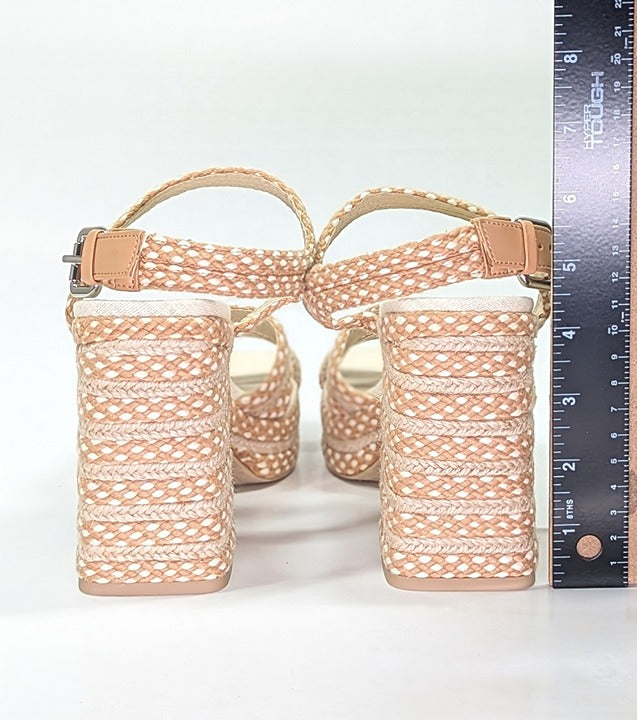 Dolvce Vita Amira Women's Natural Woven Platform Sandal Size 9 (MSRP $140)