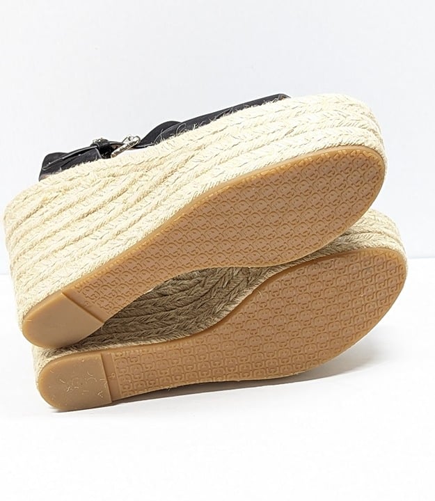 Sam Edelman Women's Maura Espadrille Wedge Sandals Black Size 9.5 M (MSRP $130)