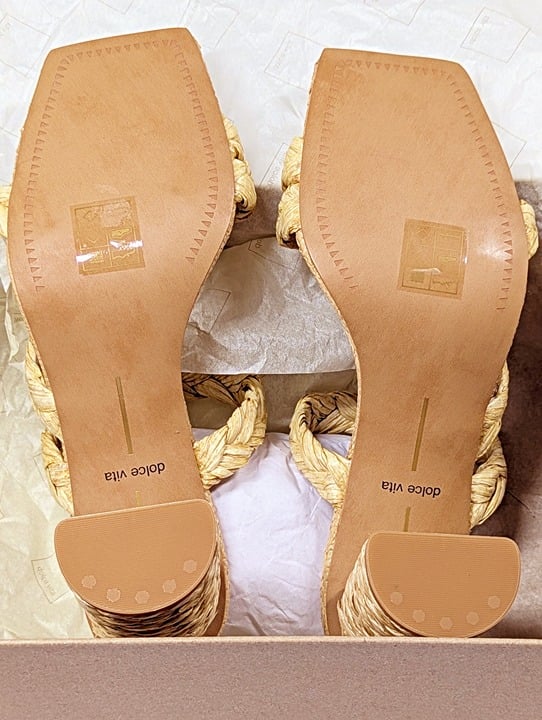 Dolce Vita Women's Pang Natural Asymmetrical Dress Sandals Size 7.5 (MSRP $135)