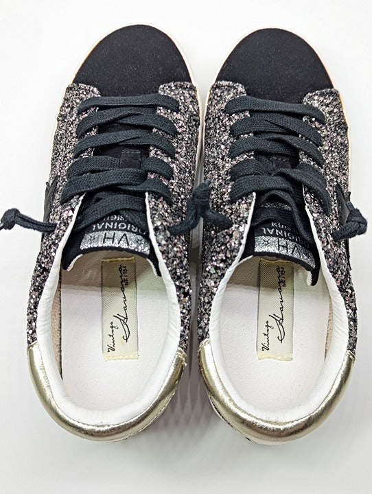 NWOB Vintage Havana Sumter Star Glitter Platform Sneakers Size 6 (MSRP $125)