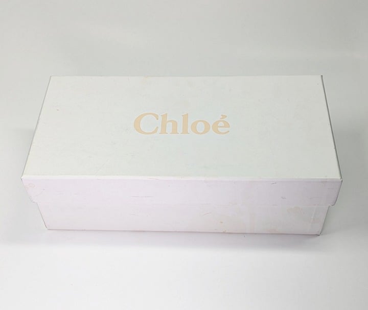 Chloe Women's Lauren Ballet Flats in Aquatic Blue Size 37.5 W (MSRP $550)