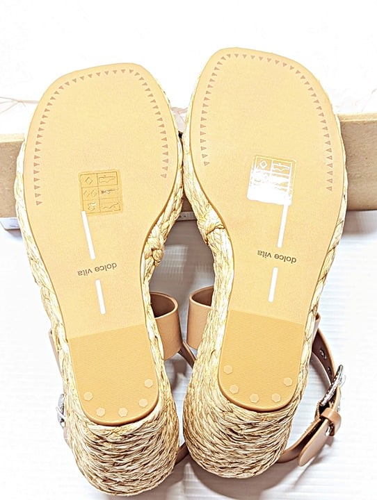 Dolce Vita Women's Aldona Cafe Leather Wedge Sandal Size 9 (MSRP $130)