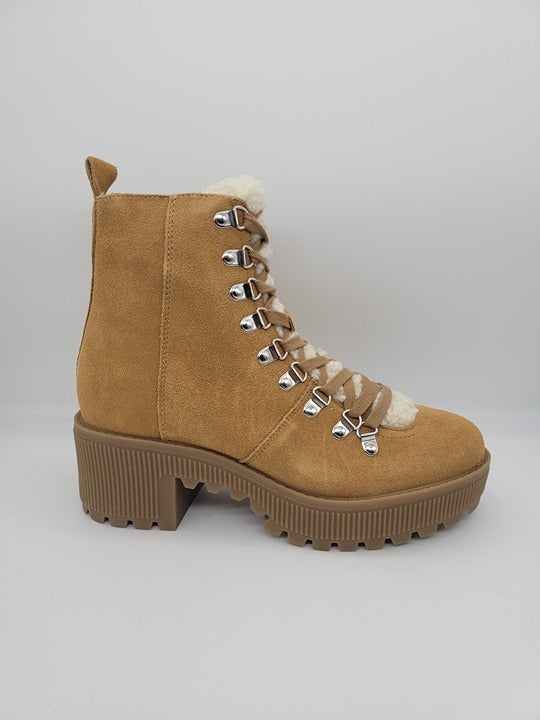 Aqua Women's Grady Sherpa Lined Combat Boots Size 7.5 (MSRP $148)
