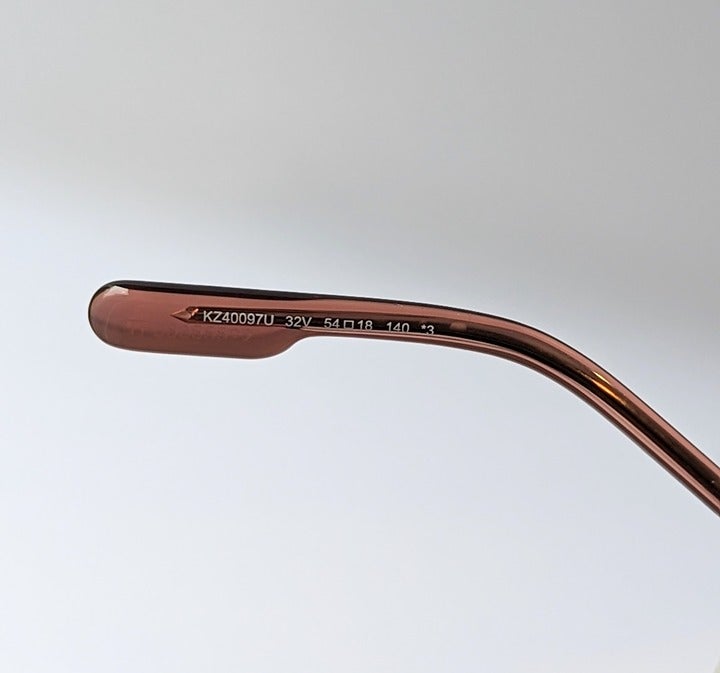 Kenzo KZ40097U Unisex Brow Bar Round Metal Gold & Blue Lens Sunglasses MSRP $180