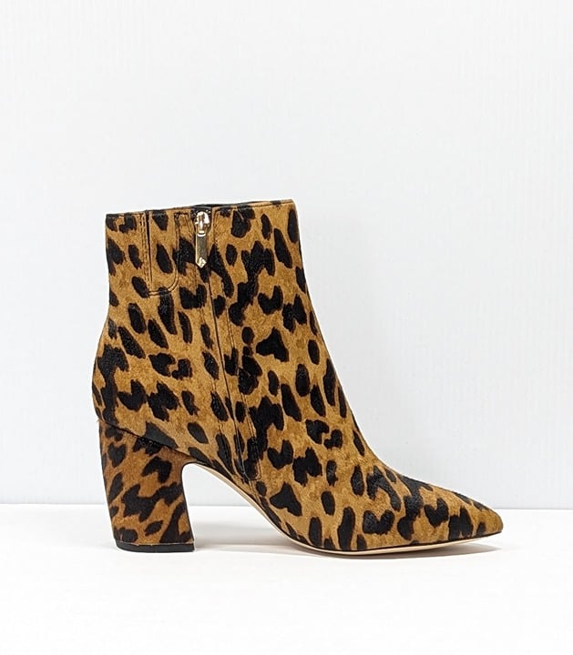 Sam Edelman Women's Hilty Leopard Print Calf Hair Booties Size 9 M (MSRP $180)
