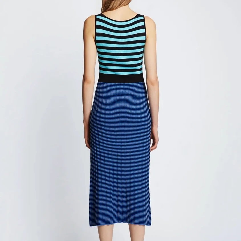 Proenza Schouler White Label Slinky Stripe Tank Midi Dress Size XS (MSRP $550)