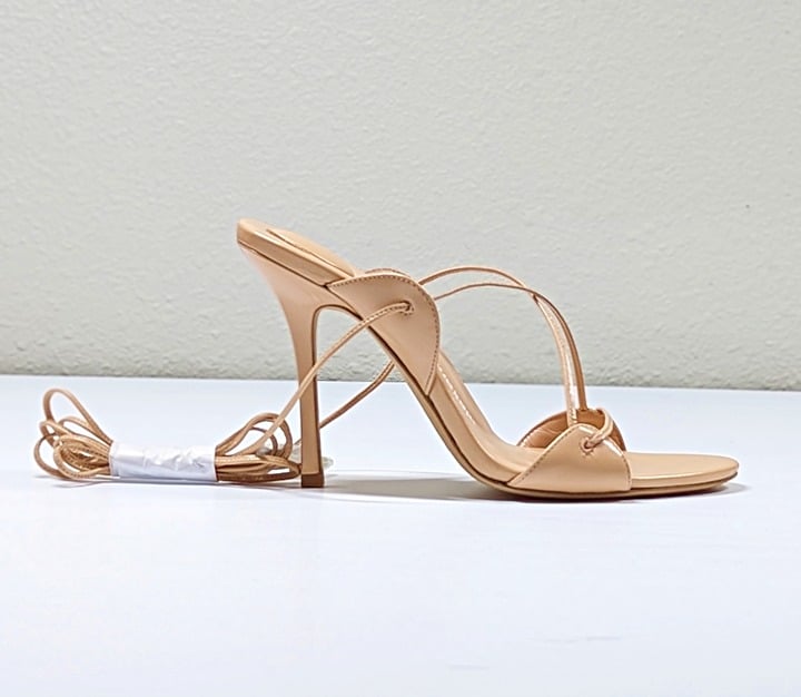 Alexander Wang Women's Lucienne 105 Ankle Tie Heel Sandals Size 36.5 (MSRP $595)