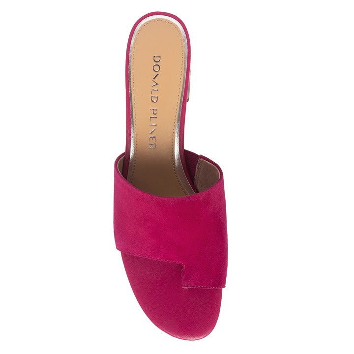 Donald Pliner Women's Toe Loop Block Heel Slide Sandals Pink Size 8 (MSRP $198)