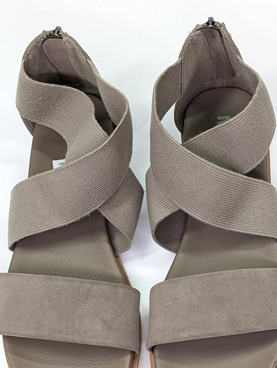 MIA Women's Valuna Flat Strappy Sandals Taupe Size 10 (MSRP $49)