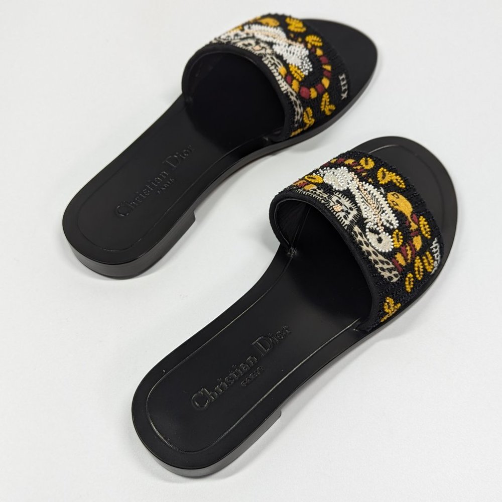 Christian Dior Women's Tarot Slide Death Embellished Sandals Size 36 IT ($1,190)