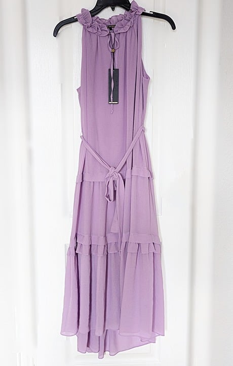 Kobi Halperin Vale Women's Sleeveless Ruffled Midi Dress Size S (MSRP $398)