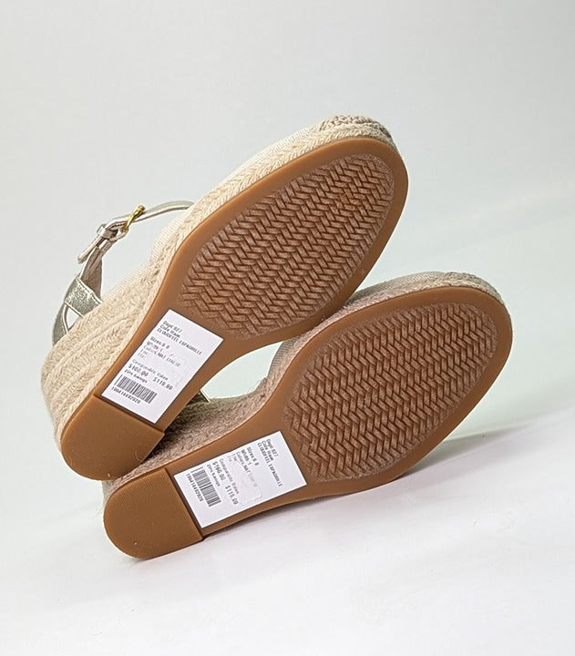 Cole Haan Cloudfeel Women's Espadrille Wedge Heels Linen Size 6 MSRP $160