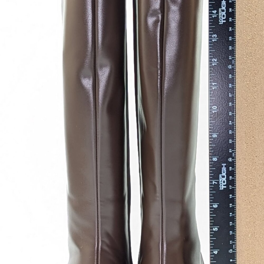 Valentino Garavani Womens Vlogo Medallion Calfskin Knee Boot Size 41 MSRP $2,190