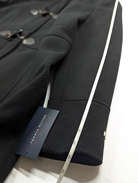 Tommy Hilfiger Women's Black Hooded Toggle Walker Coat Size XL (MSRP $325)