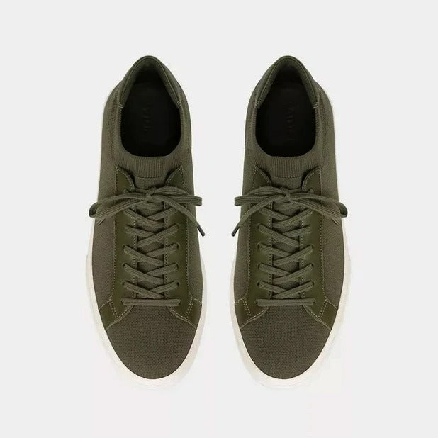 Vince Fulton Men's Knit Sneaker in Olive Smoke Size 10 M (MSRP $225)