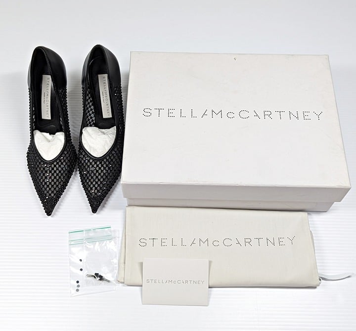 Stella McCartney Women's Stella Iconic Studded Mesh Pumps Size 36 EU (MSRP $995)